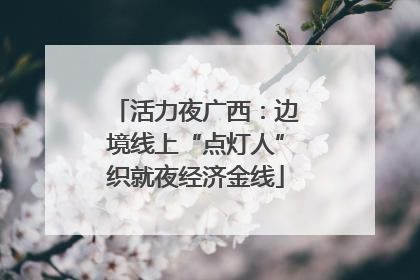 活力夜广西：边境线上“点灯人”织就夜经济金线