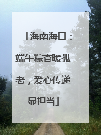 海南海口：端午粽香暖孤老，爱心传递显担当