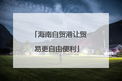 海南自贸港让贸易更自由便利