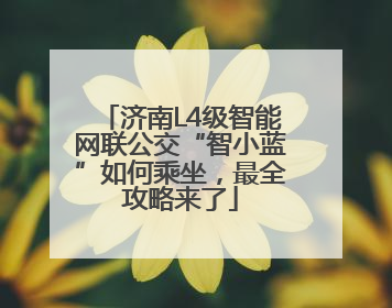 济南L4级智能网联公交“智小蓝”如何乘坐，最全攻略来了