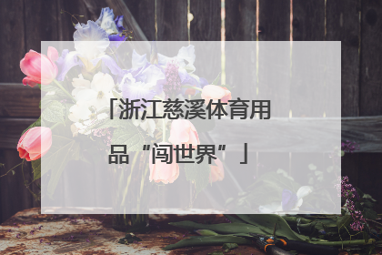 浙江慈溪体育用品“闯世界”