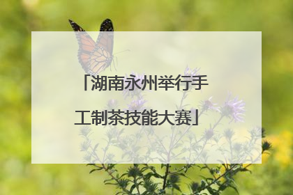 湖南永州举行手工制茶技能大赛