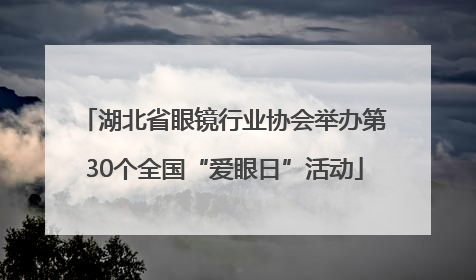 湖北省眼镜行业协会举办第30个全国“爱眼日”活动