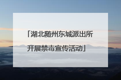 湖北随州东城派出所开展禁毒宣传活动