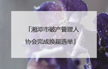 湘潭市破产管理人协会完成换届选举