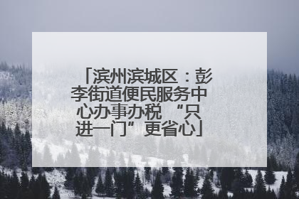 滨州滨城区：彭李街道便民服务中心办事办税 “只进一门”更省心
