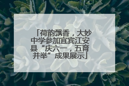 荷韵飘香，大妙中学参加宜宾江安县“庆六一，五育并举”成果展示