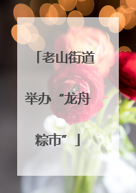 老山街道举办“龙舟粽市”