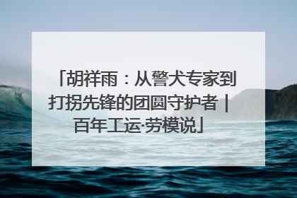 胡祥雨：从警犬专家到打拐先锋的团圆守护者｜百年工运·劳模说