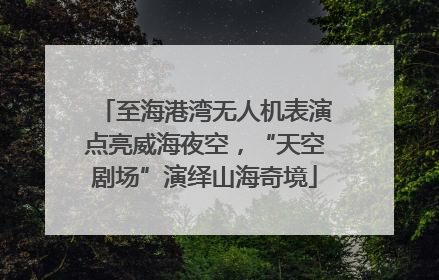 至海港湾无人机表演点亮威海夜空，“天空剧场”演绎山海奇境