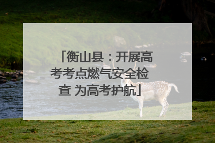 衡山县：开展高考考点燃气安全检查 为高考护航