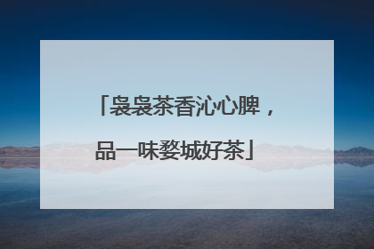袅袅茶香沁心脾，品一味婺城好茶