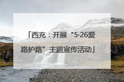 西充：开展“5·26爱路护路”主题宣传活动