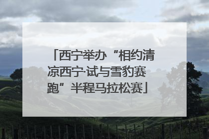 西宁举办“相约清凉西宁·试与雪豹赛跑”半程马拉松赛