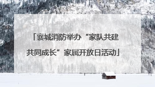 襄城消防举办“家队共建 共同成长”家属开放日活动