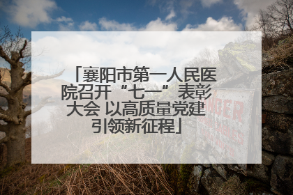 襄阳市第一人民医院召开“七一”表彰大会 以高质量党建引领新征程