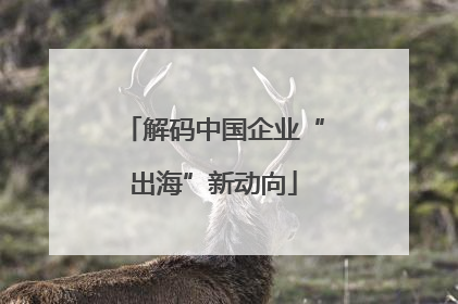 解码中国企业“出海”新动向