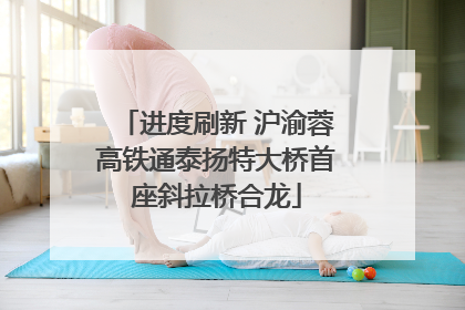 进度刷新 沪渝蓉高铁通泰扬特大桥首座斜拉桥合龙