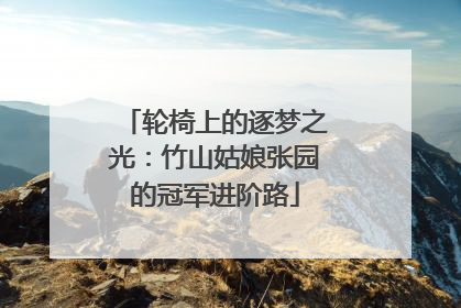 轮椅上的逐梦之光：竹山姑娘张园的冠军进阶路