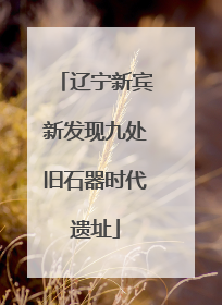 辽宁新宾新发现九处旧石器时代遗址