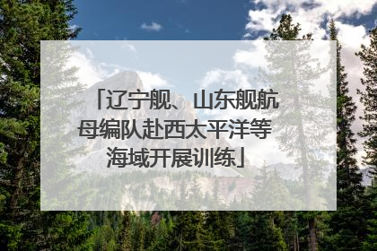辽宁舰、山东舰航母编队赴西太平洋等海域开展训练