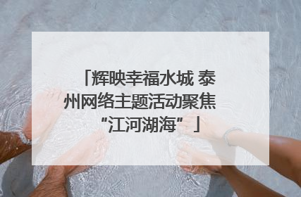 辉映幸福水城 泰州网络主题活动聚焦“江河湖海”