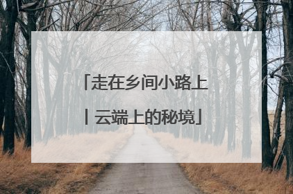 走在乡间小路上丨云端上的秘境