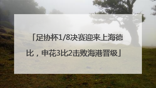 足协杯1/8决赛迎来上海德比，申花3比2击败海港晋级