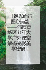 逆光而行 匠心捕韵——淄博高新区老年大学户外课堂解码光影美学密码