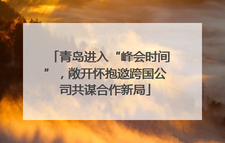 青岛进入“峰会时间”，敞开怀抱邀跨国公司共谋合作新局