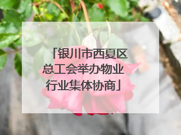 银川市西夏区总工会举办物业行业集体协商