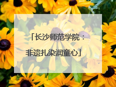 长沙师范学院：非遗扎染润童心