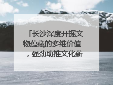 长沙深度开掘文物蕴藏的多维价值，强劲助推文化薪火的代代相传