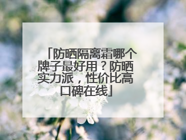 防晒隔离霜哪个牌子最好用？防晒实力派，性价比高口碑在线