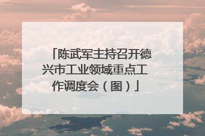 陈武军主持召开德兴市工业领域重点工作调度会（图）