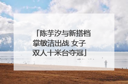 陈芋汐与新搭档掌敏洁出战 女子双人十米台夺冠