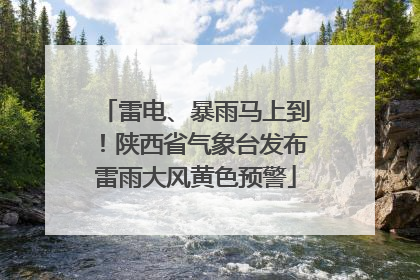 雷电、暴雨马上到！陕西省气象台发布雷雨大风黄色预警