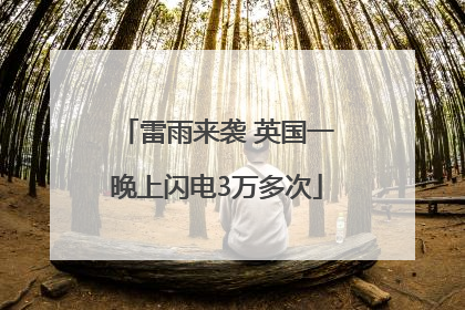 雷雨来袭 英国一晚上闪电3万多次