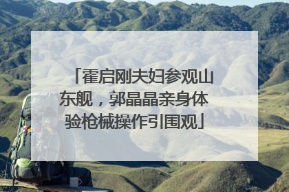 霍启刚夫妇参观山东舰，郭晶晶亲身体验枪械操作引围观