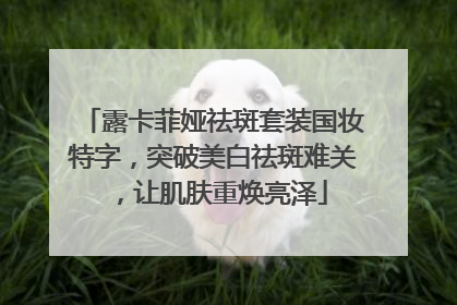 露卡菲娅祛斑套装国妆特字，突破美白祛斑难关，让肌肤重焕亮泽