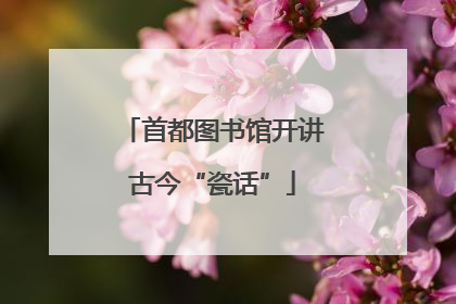 首都图书馆开讲古今“瓷话”