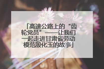 高速公路上的“齿轮党员”——让我们一起走进甘肃省劳动模范殷化玉的故事