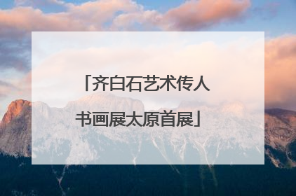 齐白石艺术传人书画展太原首展