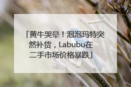 黄牛哭晕！泡泡玛特突然补货，Labubu在二手市场价格暴跌