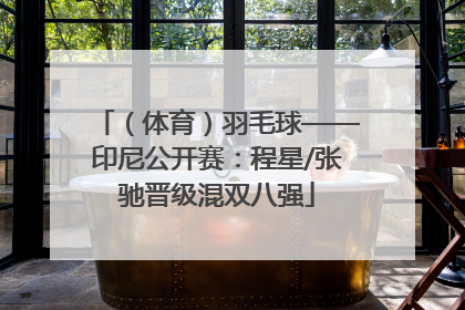 （体育）羽毛球——印尼公开赛：程星/张驰晋级混双八强