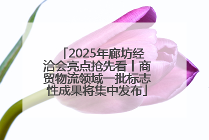 2025年廊坊经洽会亮点抢先看丨商贸物流领域一批标志性成果将集中发布