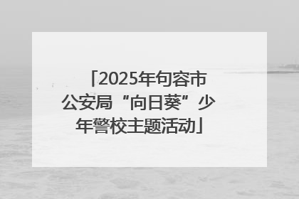 2025年句容市公安局“向日葵”少年警校主题活动