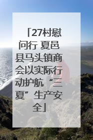 27村慰问行 夏邑县马头镇商会以实际行动护航“三夏”生产安全
