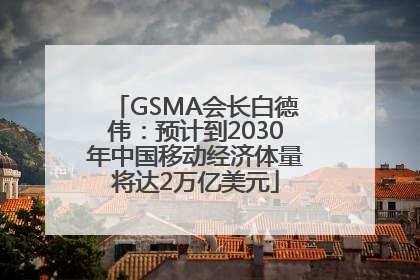 GSMA会长白德伟：预计到2030年中国移动经济体量将达2万亿美元