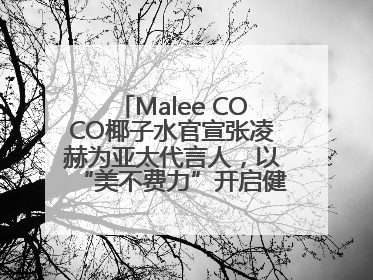 Malee COCO椰子水官宣张凌赫为亚太代言人，以“美不费力”开启健康生活好状态